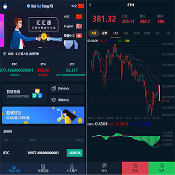 最新更新汇汇通微盘usdt支付完美运营版+完整数据+K线正常+3种语言