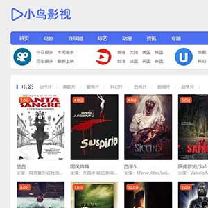 小鸟影视源码/苹果cms简洁精美影视